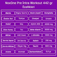 Bigjoy Noxone 442 Gr Powder Pre Workout