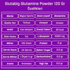BigJoy Glutabig Glutamine Powder 120 Gr