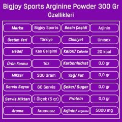 BigJoy Arginine Powder 300 Gr Aromasız