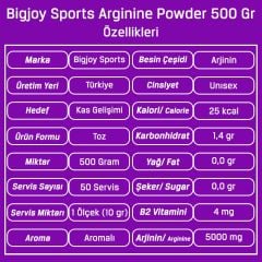 BigJoy Arginine Powder 500 Gr Aromalı