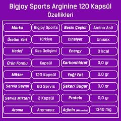 BigJoy Arginine 120 Kapsül