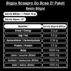 BigJoy Bcaa Pro Go! 21 Drink Packets