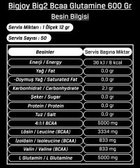 Bigjoy Big2 Bcaa Glutamine 600 Gr