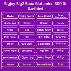 Bigjoy Big2 Bcaa Glutamine 600 Gr