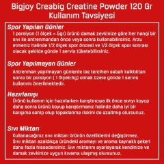 Bigjoy CreaBig Micronized Creatine Powder 120 Gr Kreatin