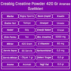 Bigjoy Crea Big Micronized Creatine Powder 420 Gr Kreatin