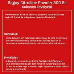 Bigjoy Citrulline Powder 300 Gr %100 Saf Sitrülin