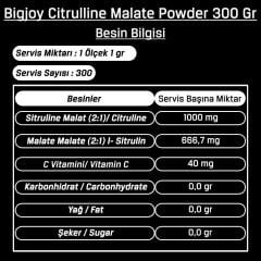 Bigjoy Citrulline Malate Powder 300 Gr