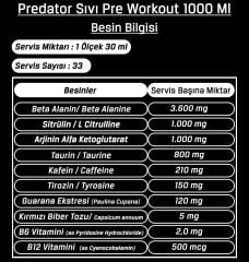 Bigjoy Pre-Dator Shot 1000 mL Sıvı Predator Pre Workout
