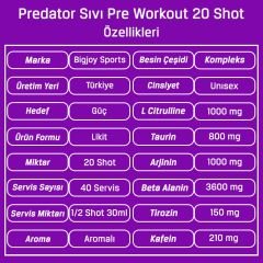Bigjoy Predator Sıvı Pre Workout 20 Shot