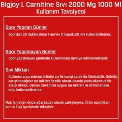 Bigjoy L Carnitine Sıvı 2000 Mg 1000 Ml