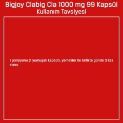 Bigjoy Clabig 1000 Mg 99 Kapsül Konjuge Linoleik Asit