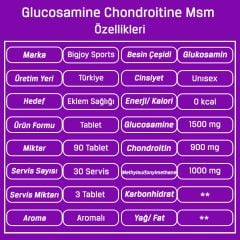 Bigjoy Glucosamine Chondroitin MSM 90 Tablet