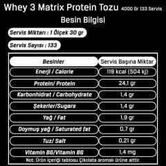 Hardline Whey 3 Matrix 4000 Gr Protein Tozu