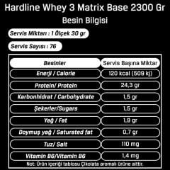 Hardline Whey 3 Matrix Base Protein Tozu 2300Gr 76 Servis