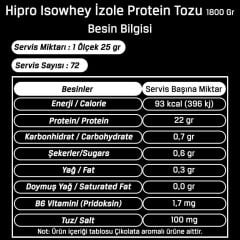 Hardline Hipro Isowhey İzole Protein Tozu 1800 Gr
