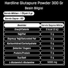 Hardline Glutapure 300 Gr Powder Aromasız Glutamin