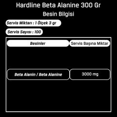 Hardline Beta Alanine 300 Gr Powder Aromasız