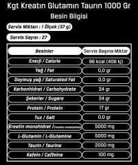 Hardline KGT Kreatin Glutamin Taurin 1000 Gr - Aromalı