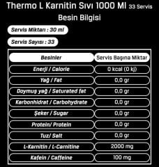Hardline Thermo L Karnitin Sıvı 1000 Ml 33 Servis