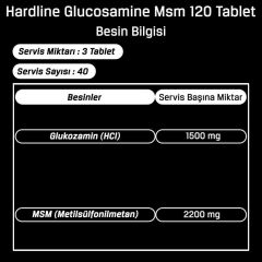 Hardline Glucosamine Msm 120 Tablet