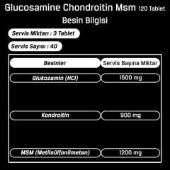 Hardline Glucosamine Chondroitin MSM 120 Tablet