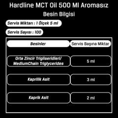 Hardline  MCT Oil 500 Ml Aromasız 100 Servis