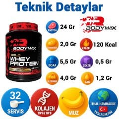 Bodymax Gold Whey Protein Tozu 960 Gr 32 Servis Muz