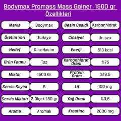 Bodymax Doypack Promass Mass Gainer 1500 Gr