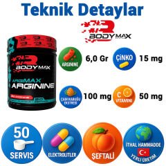 Bodymax Argimax Arginine 350 Gr Toz Şeftali Aromalı