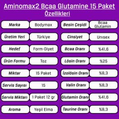 Bodymax Amino Max2 Bcaa Glutamine 12 Gr 15 Paket