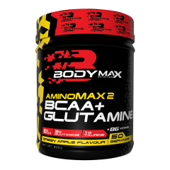 Bodymax Aminomax2 BCAA + Glutamin 600 Gr 50 Servis Yeşil Elma