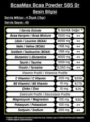 Bodymax BcaaMax Bcaa Powder 585 Gr 45 Servis