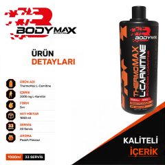 Bodymax Thermomax Thermo L-Carnitine 3000 mg 1000 ml 33 Servis Şeftali Aromalı