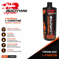 Bodymax Thermomax Thermo L-Carnitine 3000 mg 1000 ml 33 Servis Şeftali Aromalı