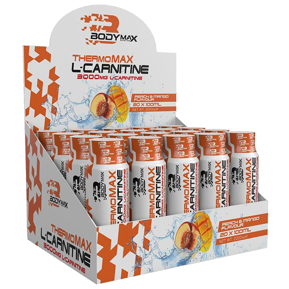Bodymax Thermomax L-Carnitine 3000 mg 20 Shot 100 ml Şeftali Mango Aromalı