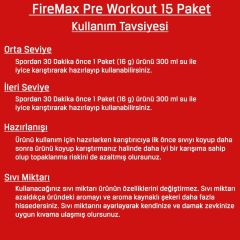 Bodymax FireMax Saşe 16 Gr 15 Paket Pre Workout