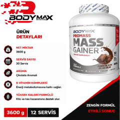 Bodymax Promass Mass Gainer 3600 Gr 30 Servis
