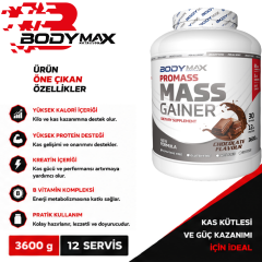 Bodymax Promass Mass Gainer 3600 Gr 30 Servis