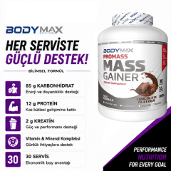 Bodymax Promass Mass Gainer 3600 Gr Karbonhidrat
