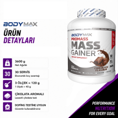 Bodymax Promass Mass Gainer 3600 Gr Karbonhidrat