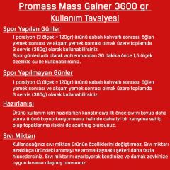 Bodymax Promass Mass Gainer 3600 Gr Karbonhidrat
