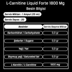 Multipower L-Carnitine Liquid Forte 1800 Mg 20 Ampül