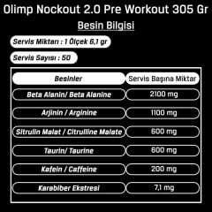 Olimp Nockout 2.0 305 Gr Powder Pre Workout