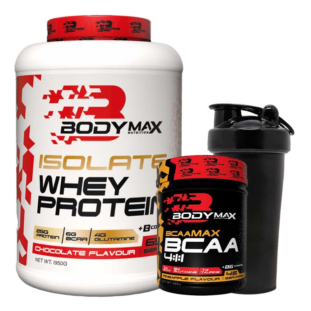 Bodymax İzole whey protein tozu 1950 gr + Bcaamax 585 gr Kombinasyonu
