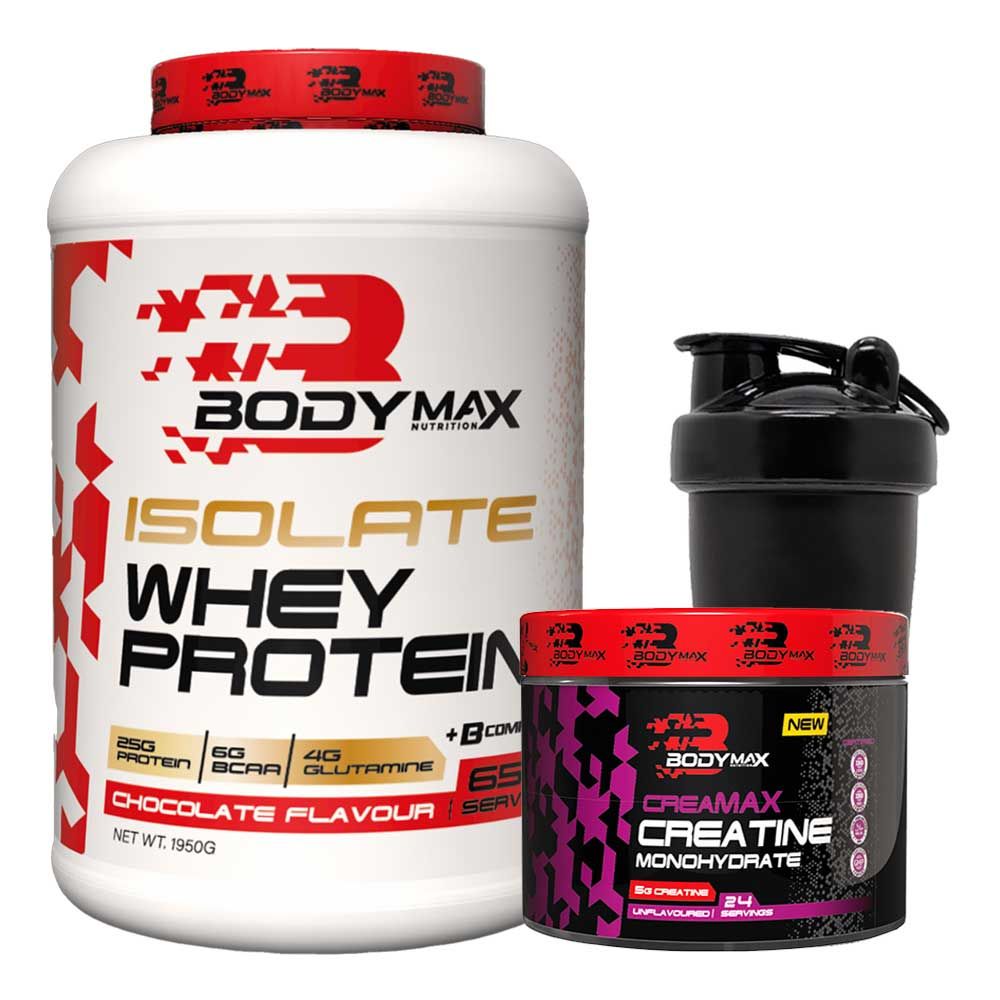 Bodymax İzole whey protein tozu 1950 gr + Creatine 120 gr Kombinasyonu