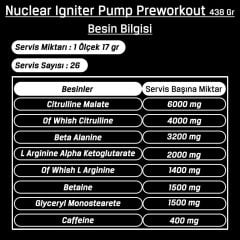 Nuclear Nutrition Igniter Pump Pre workout 438 Gr