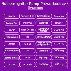 Nuclear Nutrition Igniter Pump Preworkout 438 Gr