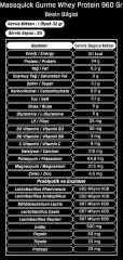 Massquick Gurme Whey Protein Tozu 960 Gr 30 Servis