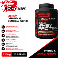 Bodymax Gold Whey Protein Tozu 2250 Gr 75 Servis Çikolata